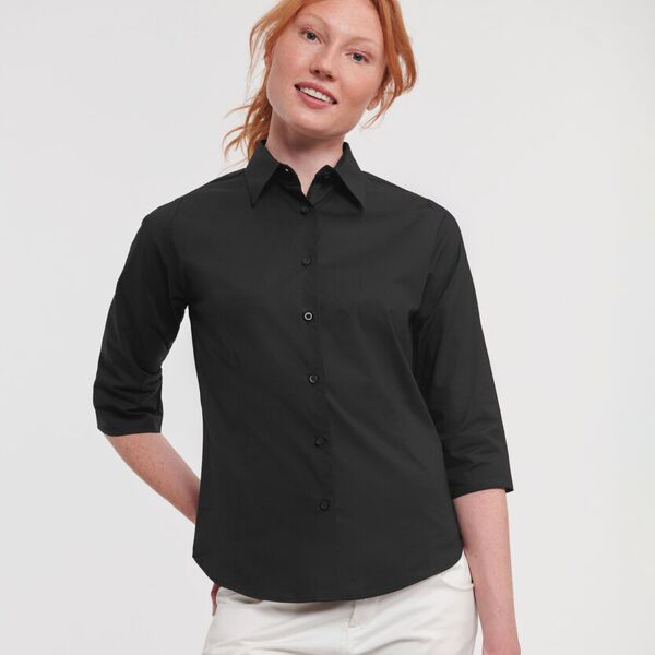 Women's ¾ sleeve easycare fitted shirt Thumbnail