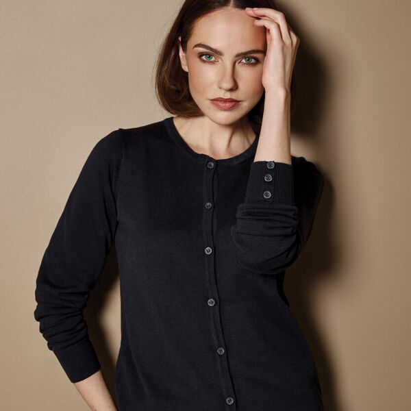 Women's Arundel crew neck cardigan long sleeve (classic fit) Thumbnail