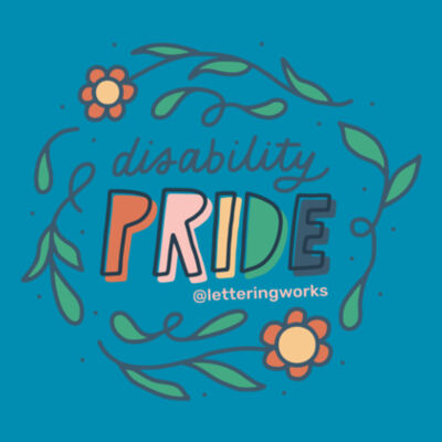 Disability Pride flowers. Chelsie Design
