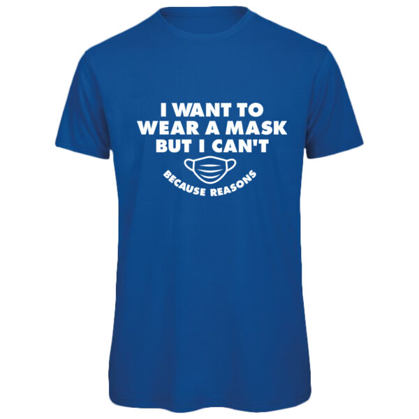 I Want To Wear A Mask But I Can't Because Reasons - Organic Cotton T-Shirt Thumbnail