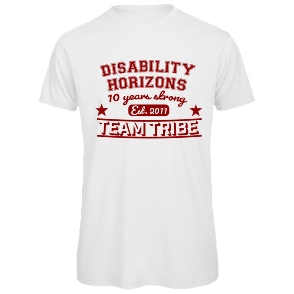 TEAM TRIBE Disability Horizons 10th anniversary organic t-shirt Thumbnail